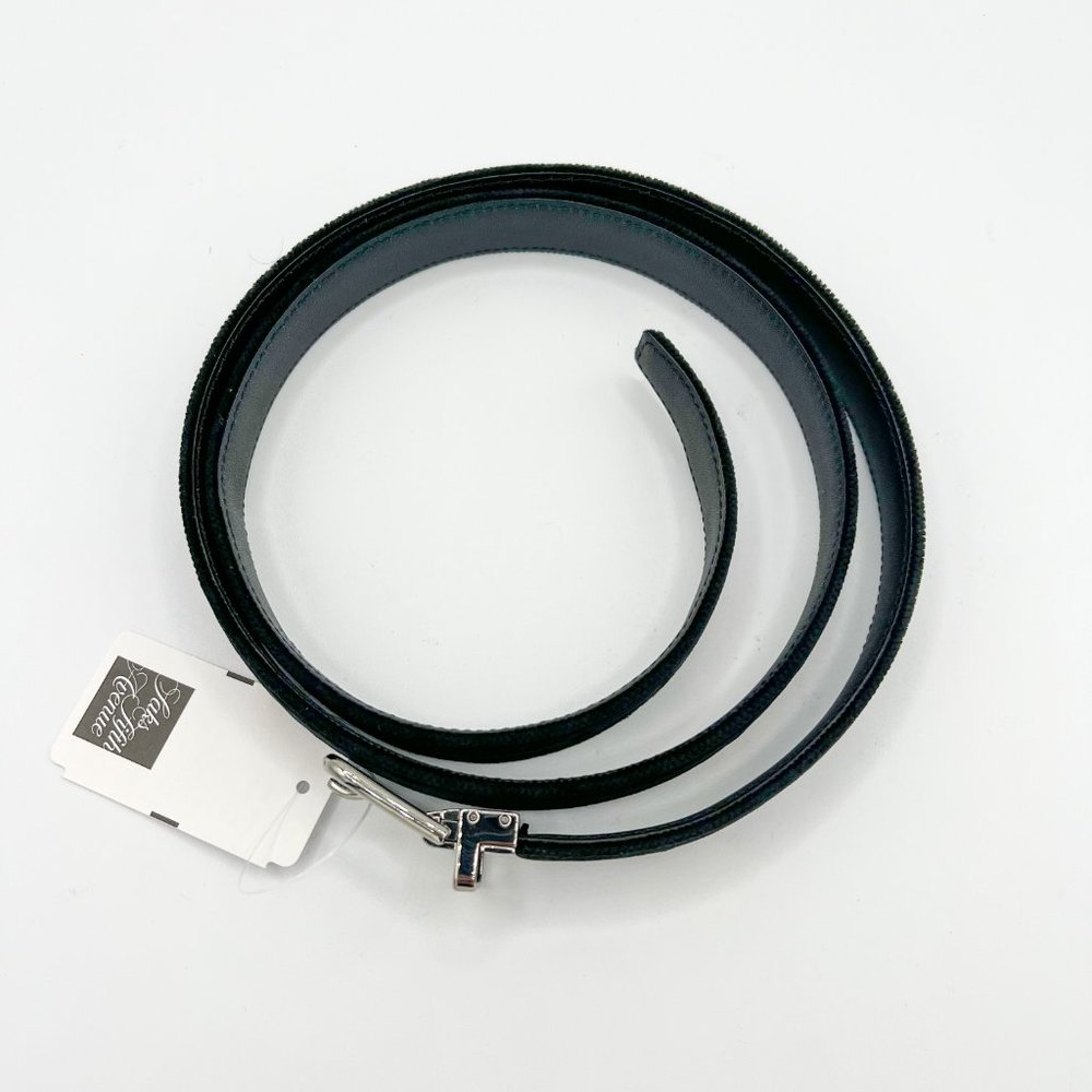 Dolce & Gabbana Black Velvet Belt - Picture 2 of 8